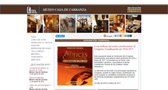 Desktop Screenshot of museocasadecarranza.gob.mx