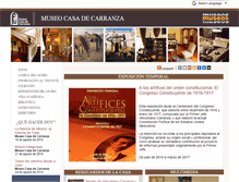 Tablet Screenshot of museocasadecarranza.gob.mx
